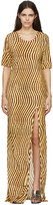 Thumbnail for your product : Dries Van Noten Yellow Len Lye Edition Slit Long Dress
