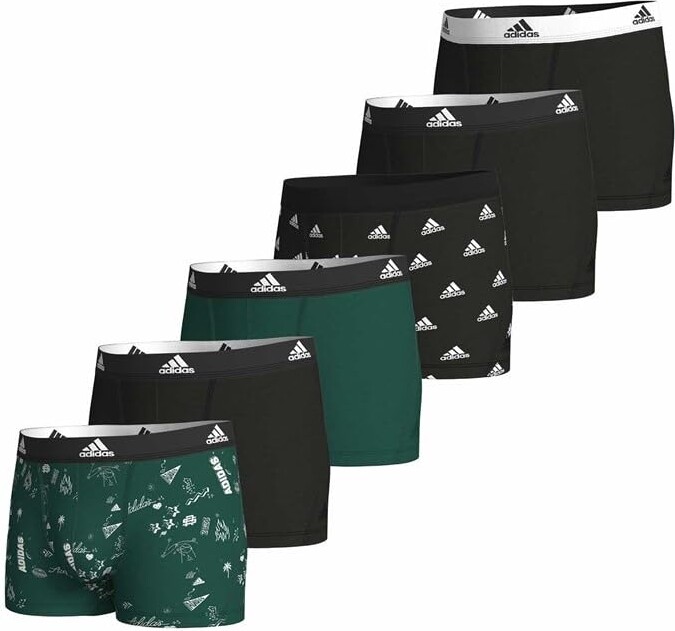 adidas Mens Active Flex Cotton Boxer Briefs 6 Pack Assorted L