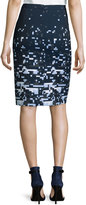 Thumbnail for your product : Jil Sander Navy Pixelated Pencil Skirt