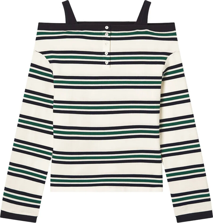 b+ab Off-Shoulder Striped Top