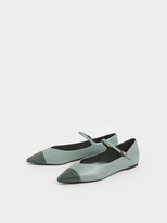 Thumbnail for your product : Charles & Keith Two-Tone Pointed Toe Mary Jane Flats