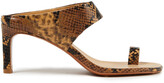 Thumbnail for your product : Zimmermann Snake-effect Leather Mules
