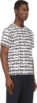 Thumbnail for your product : Kenzo White & Blue Framed Wave Print T-Shirt