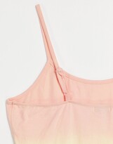 Thumbnail for your product : In The Style tie-dye strappy bodysuit in coral