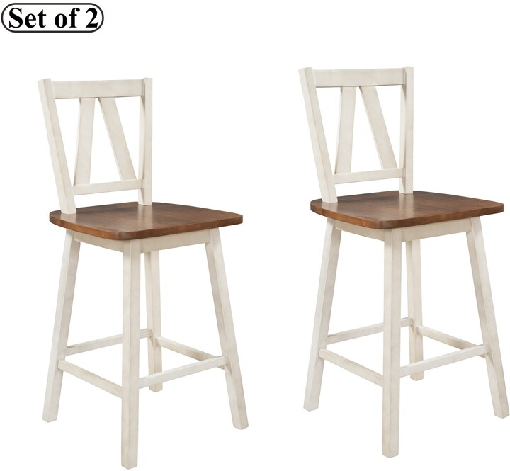 Aoolive 2Piece Counter Height Dining Chair Set, Wooden Kitchen Chair
