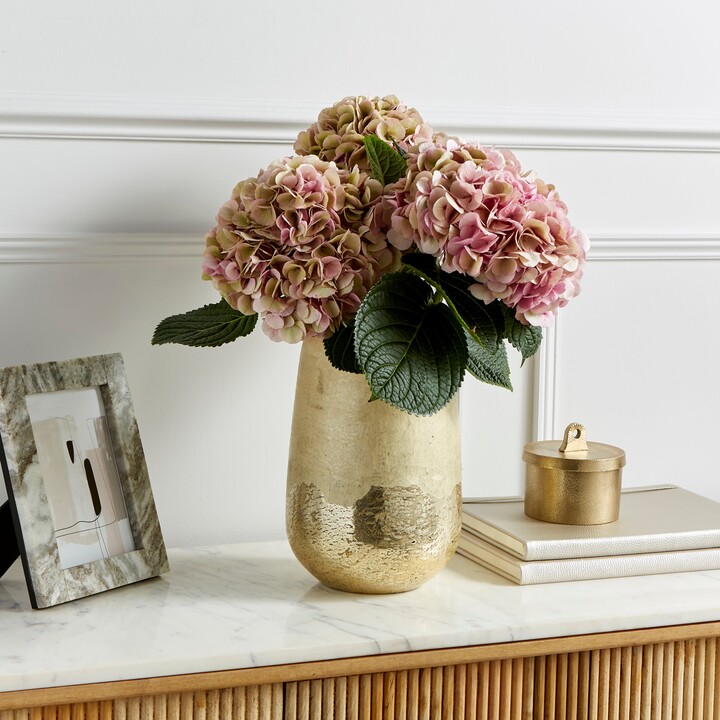 Dunelm Recycled Glass Gold Foil Vase Gold ShopStyle