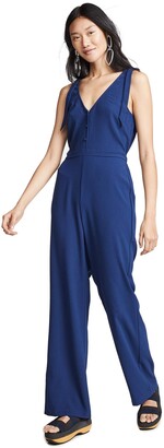 Cupcakes And Cashmere Women's Topeka Crepe Jumpsuit with Shoulder Slits
