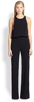 Thumbnail for your product : L'Agence Criss Cross-Back Wide-Leg Jumpsuit