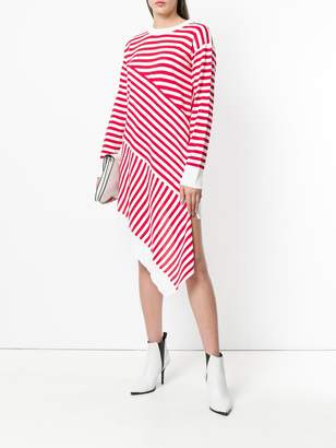 MM6 MAISON MARGIELA asymmetric striped dress