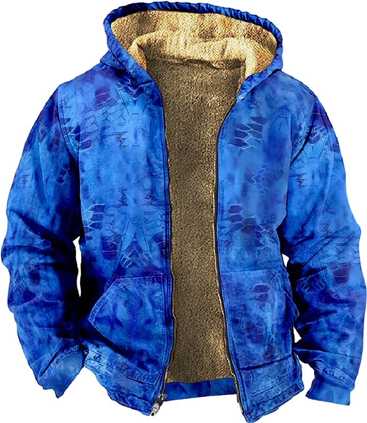Jacket Plus Size Tie Dye Zip Up Hoodie Plus Size MAN Embroidered