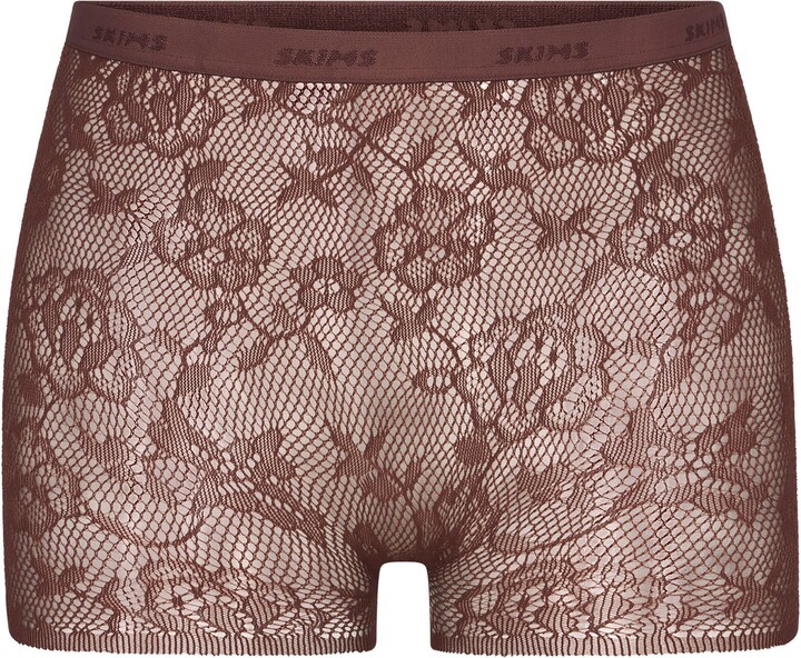 logo-waistband lace boxers