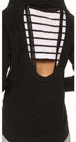 Thumbnail for your product : Pam & Gela High Low Cutout Hoodie
