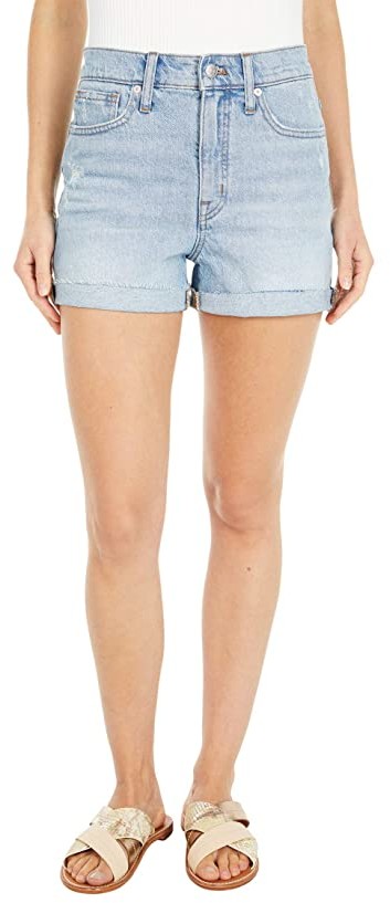 madewell curvy high rise denim shorts