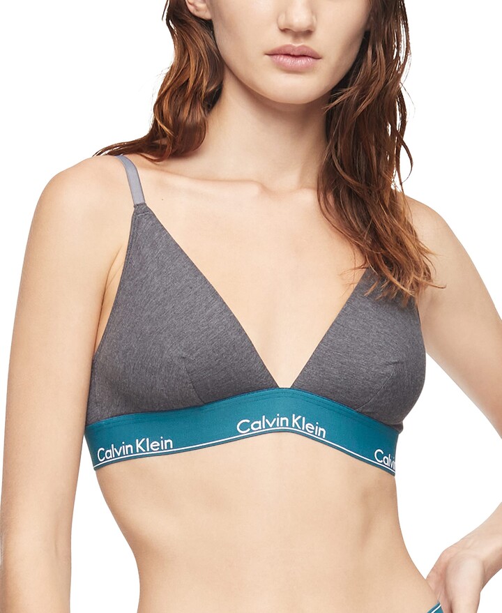  Calvin Klein Womens Modern Cotton Unlined Triangle Crossback  Bralette