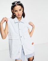 Thumbnail for your product : Tommy Jeans oversized denim vest in light wash