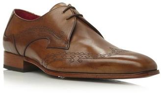 Jeffery West MENS J873 - TAN Stitched Wingtip Leather Gibson Shoe