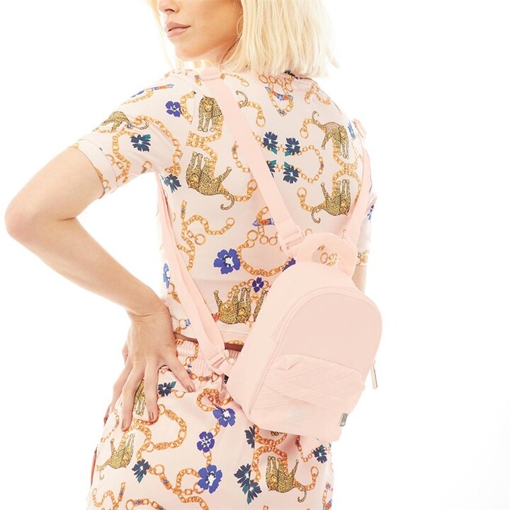 adidas pink leather backpack