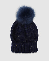 Thumbnail for your product : Morgan & Taylor Women's Blue Beanies - Aisha Beanie - Size One Size at The Iconic