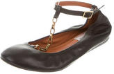 Thumbnail for your product : Lanvin Leather T-Strap Flats
