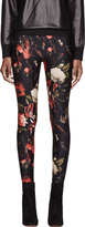 Thumbnail for your product : Givenchy Red & Black Floral Print Leggings