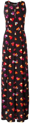 Moschino Boutique heart print maxi dress - women - Silk/Polyester - 42