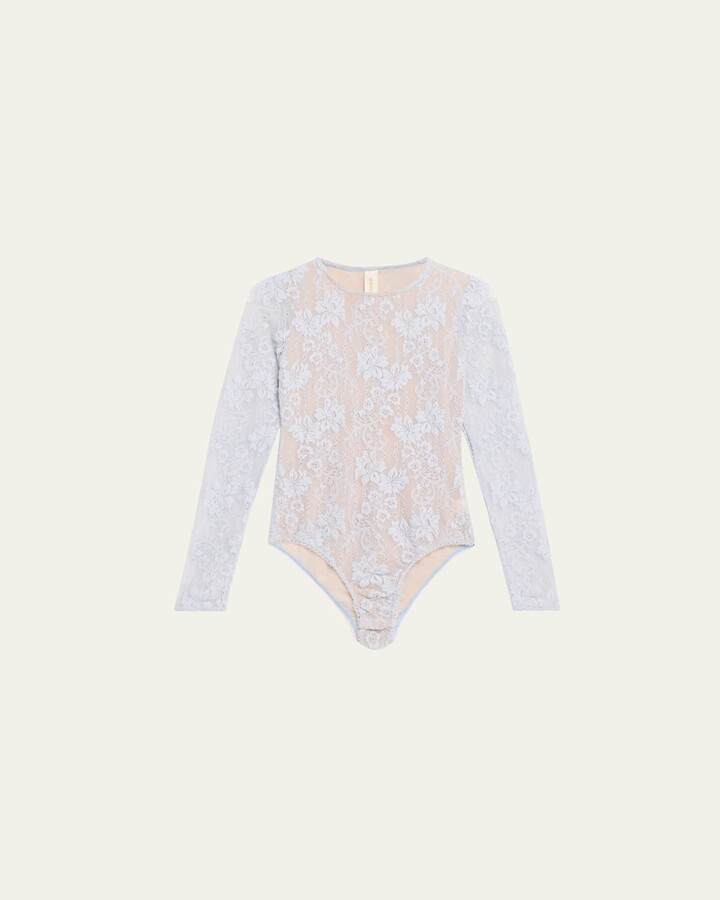 Zimmermann Long-Sleeve Lace Bodysuit