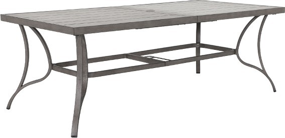 COWLOWN COWLOWSpaciousPatioDiningTablefor8,RectangleAluminumTablewithUmbrellaHoleforGarden&Pool