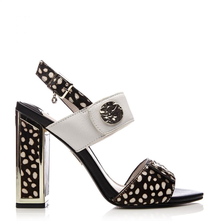 moda in pelle white sandals
