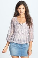 Thumbnail for your product : Babydoll Band of Gypsies Peasant Top (Juniors)