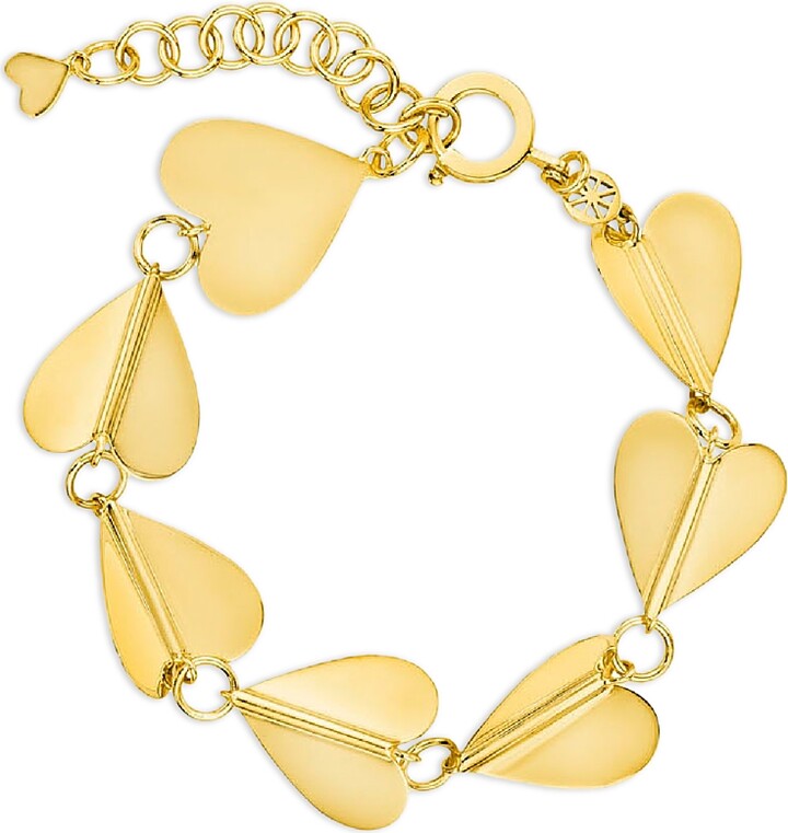 Cadar 18K Yellow Gold Wings of Love Link Bracelet