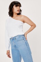 Thumbnail for your product : Nasty Gal Womens Knitted One Shoulder Loose jumper