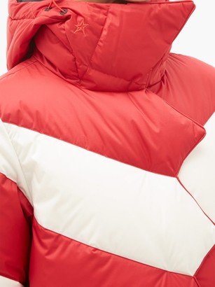 Perfect Moment Chevron Super Down-filled Ski Jacket - Red Stripe