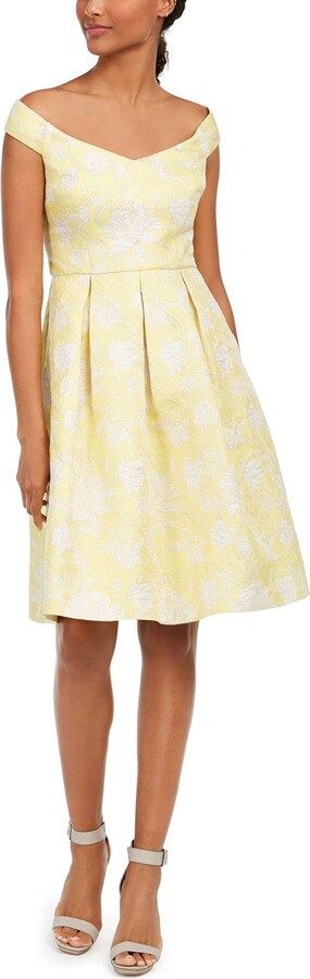 calvin klein white off the shoulder dress