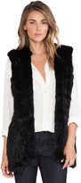 Thumbnail for your product : 525 America Hoodie Rabbit Fur Vest