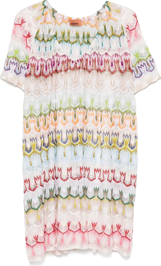 Missoni Crochet-Knit Mini Dress