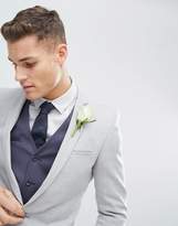 Thumbnail for your product : Hatch Asos Design ASOS Wedding Super Skinny Blazer In Ice Grey Cross Nepp