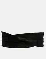 Thumbnail for your product : ASOS COLLECTION Leather Obi Waist Belt