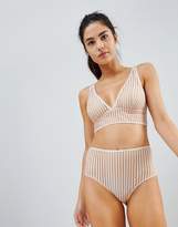 Thumbnail for your product : Weekday Tonal Stripe Sheer Soft Bra