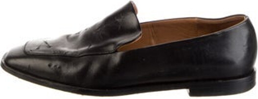 ATP Atelier Leather Loafers Black Square-Toes