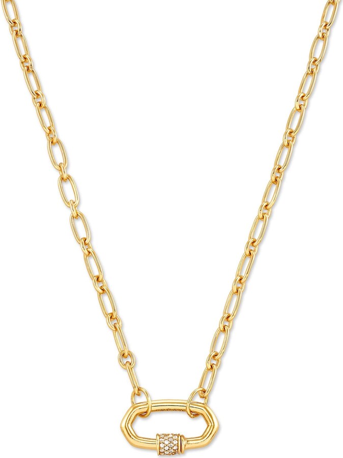 Kendra Scott Ashton Silver Half Chain Necklace in White Pearl - Her Hide Out
