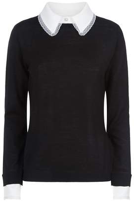 Claudie Pierlot Contrast Collar Sweater