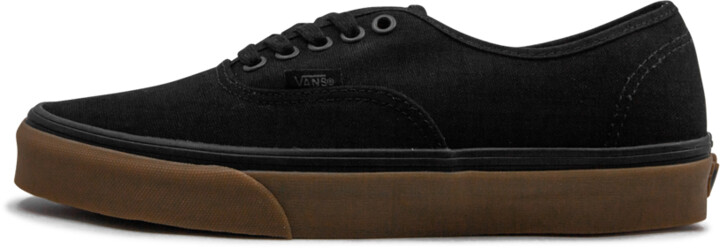 vans authentic leather black size 7