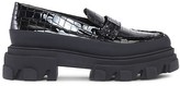 Thumbnail for your product : Ganni Croc-Embossed Patent Leather Lug Sole Loafers