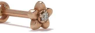Kismet By Milka 14kt rose gold Daisy piercing diamond stud