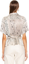 Thumbnail for your product : Amiri Bandana Reconstructed Wrap Top in Ivory | FWRD
