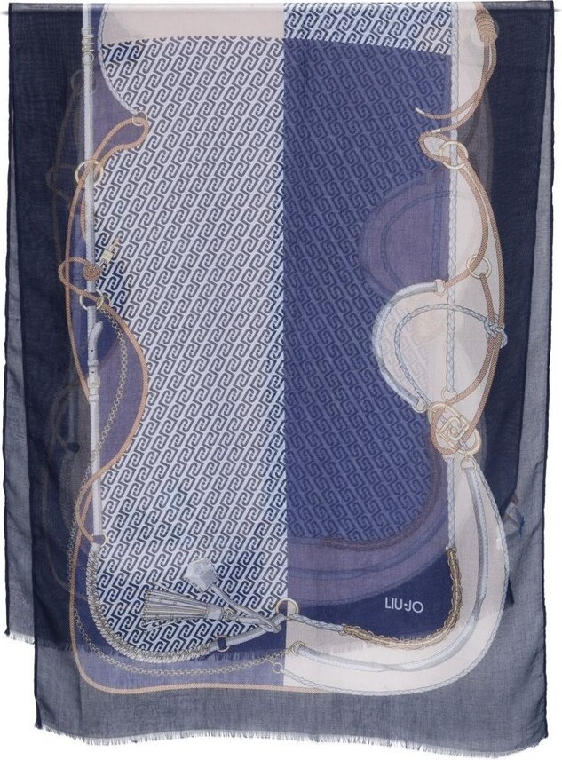 Liu Jo Frayed Edge Printed Scarf