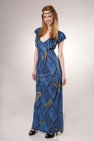 Thumbnail for your product : T-Bags 2073 T Bags Kimono Maxi Dress with Butterfly Sleeves in Botanical Print