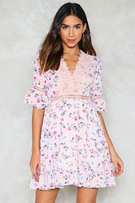 Nasty Gal Are You Crochet Babe Floral Dress