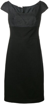 Prada Pre-Owned 1990s Two-Tone Fitted Dress