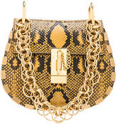 Thumbnail for your product : Chloé Mini Drew Bijou Python Print Leather Shoulder Bag in September Sun | FWRD